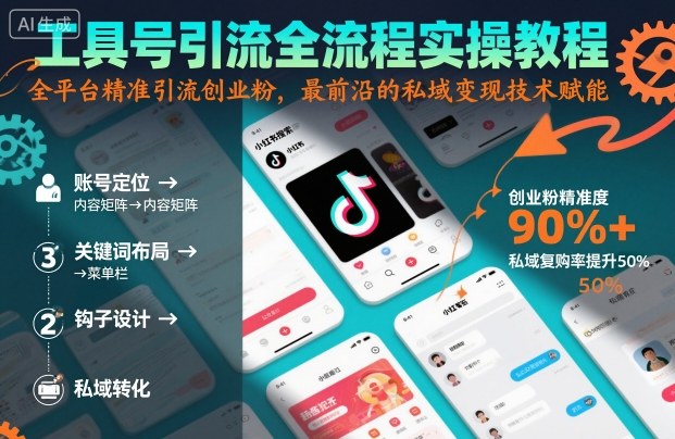 工具号引流全流程保姆级实操教程，全平台精准引流创业粉，最前沿的私域变现技术赋能-禾谷轻创网