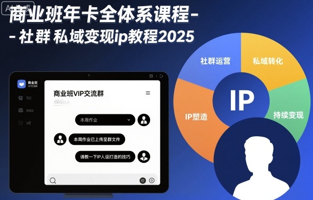 商业班年卡全体系课程-社群私域变现ip教程2025-禾谷轻创网