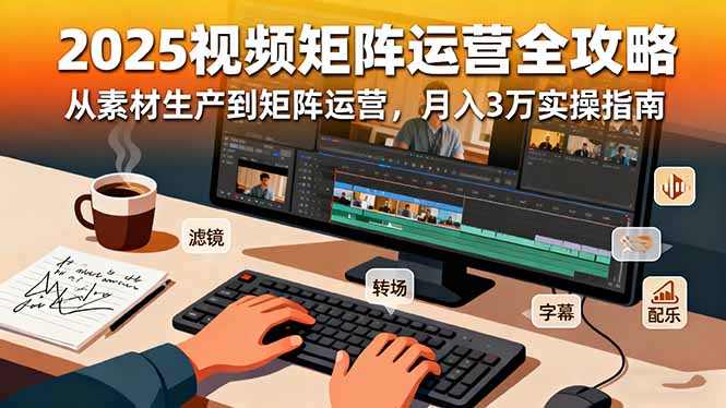 2025短视频矩阵运营全攻略：从素材生产到矩阵运营，月入3万实操指南-禾谷轻创网