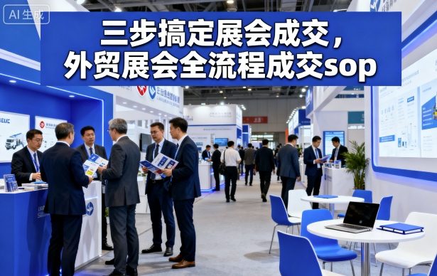 三步搞定展会成交，外贸展会全流程成交sop-禾谷轻创网