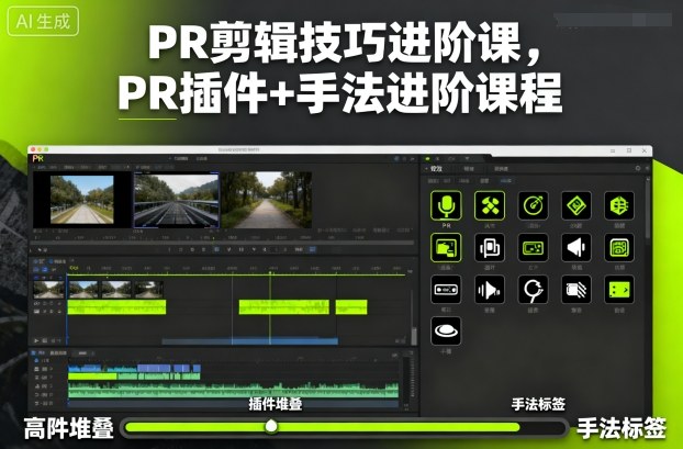 PR剪辑技巧进阶课，PR插件+手法进阶课程-禾谷轻创网