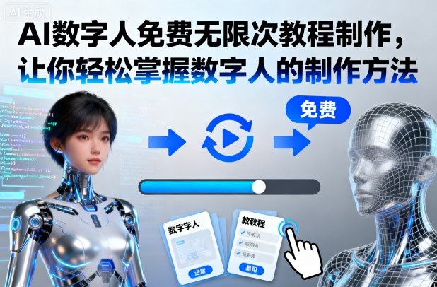 AI数字人免费无限次教程制作，让你轻松掌握数字人的制作方法-禾谷轻创网