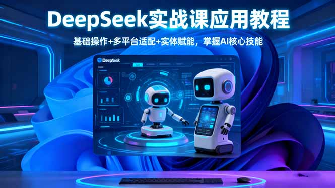 DeepSeek实战课应用教程、基础操作+多平台适配+实体赋能，掌握AI核心技能-禾谷轻创网