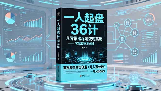 一人起盘36计：从零搭建稳定变现系统，实现低成本创业，月入五位数+-禾谷轻创网