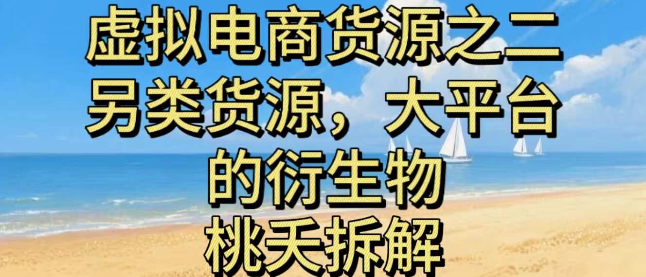 虚拟电商之二—另类的货源，大平台的衍生物-禾谷轻创网