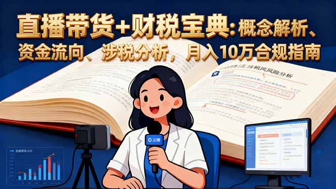直播带货+财税宝典：概念解析、资金流向、涉税分析，月入10万合规指南-禾谷轻创网