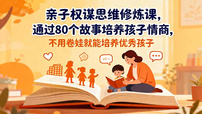 亲子权谋思维修炼课，通过80个故事培养孩子情商,不用卷娃就能培养优秀孩子-禾谷轻创网