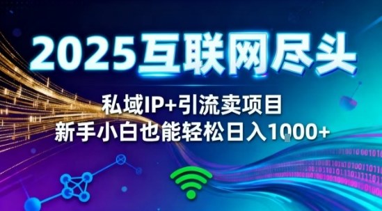 2025网创尽头王炸项目！私域IP+精准引流，新手小白在家躺賺日入1k，零经验也能上手【揭秘】-禾谷轻创网