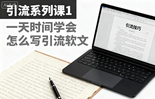 引流系列课1，一天时间学会怎么写引流软文-禾谷轻创网