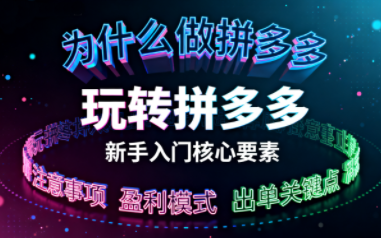 新手小白如何做拼多多-禾谷轻创网