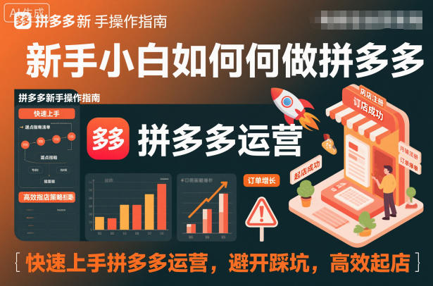 新手小白如何做拼多多，快速上手拼多多运营，避开踩坑，高效起店-禾谷轻创网