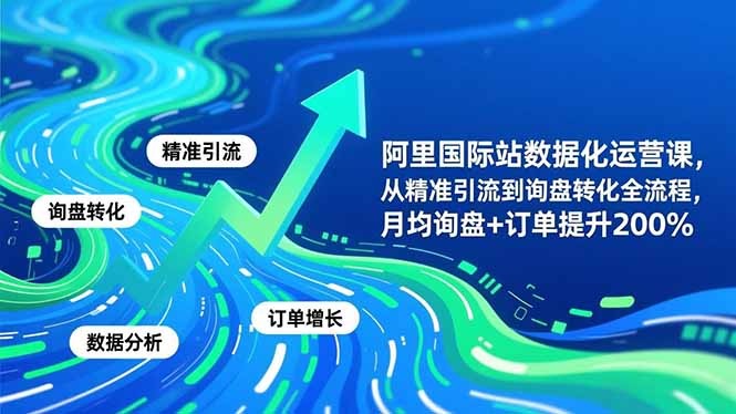 阿里国际站数据化运营课-11月，从精准引流到询盘转化全流程，月均询盘+订单提升200%-禾谷轻创网