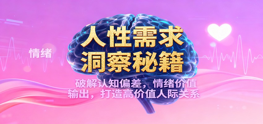 人性需求洞察秘籍，破解认知偏差，情绪价值输出，打造高价值人际关系-禾谷轻创网