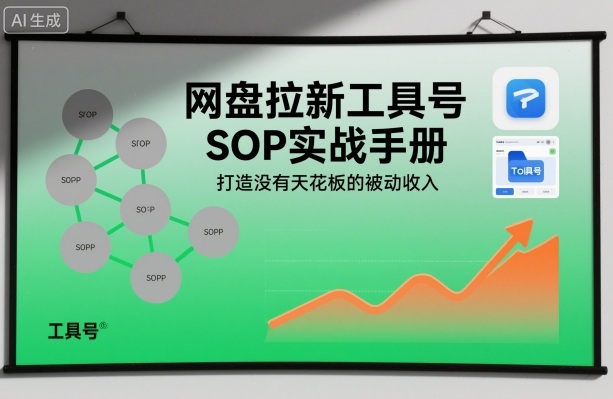 网盘拉新工具号SOP实战手册，打造没有天花板的被动收入-禾谷轻创网