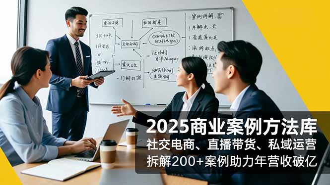 2025商业案例方法库，社交电商、直播带货、私域运营，拆解200+案例助力年营收破亿-禾谷轻创网