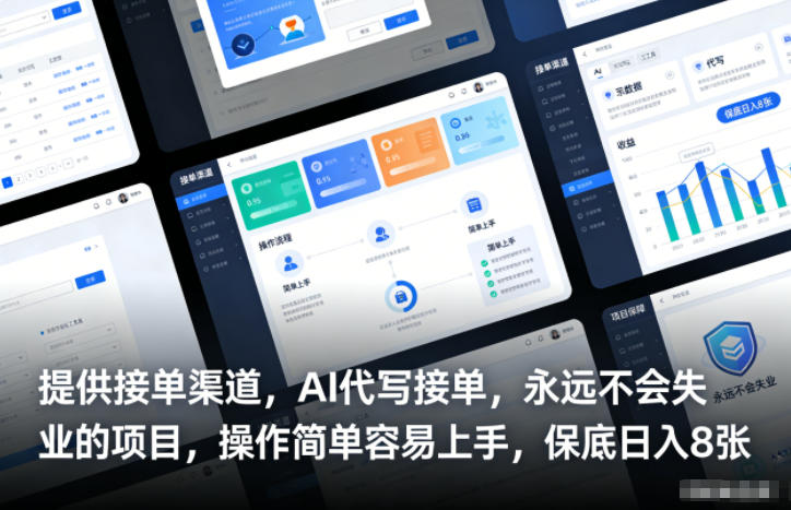 提供接单渠道，AI代写接单，永远不会失业的项目，操作简单容易上手，保底日入8张【揭秘】-禾谷轻创网
