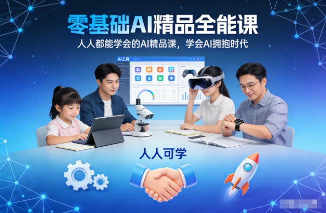 零基础AI精品全能课，人人都能学会的AI精品课，学会AI拥抱时代-禾谷轻创网