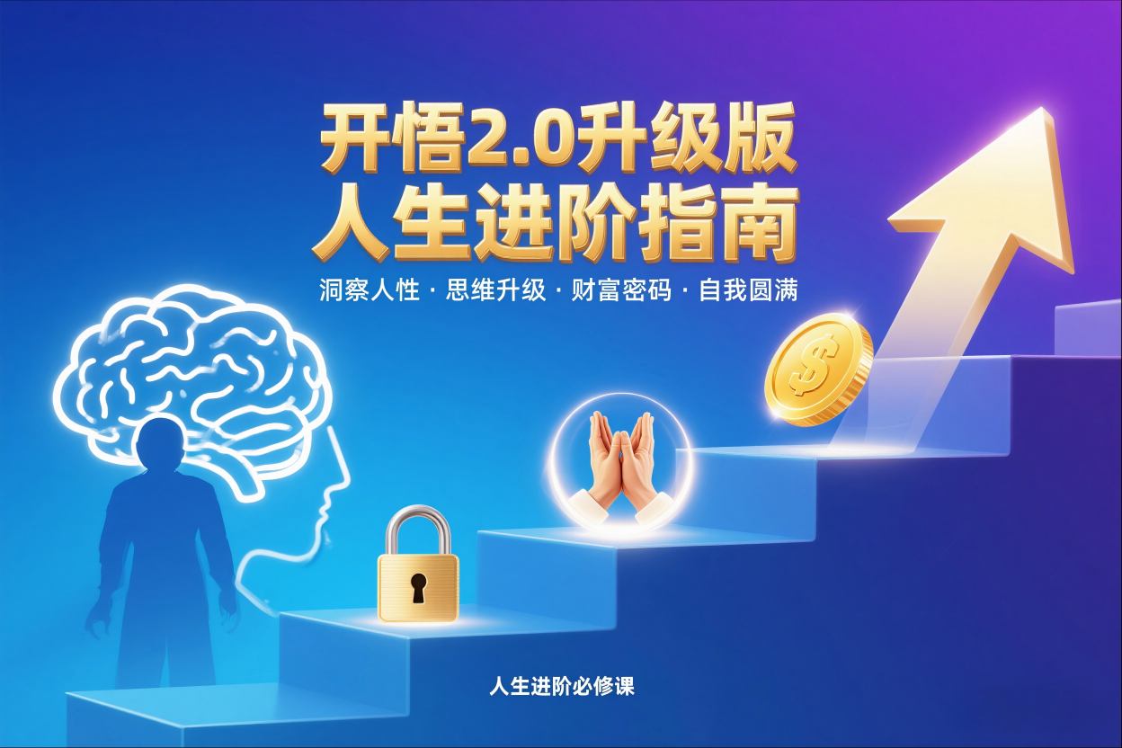 开悟2.0升级版人生进阶指南，洞察人性-思维升级-财富密码-自我圆满-禾谷轻创网