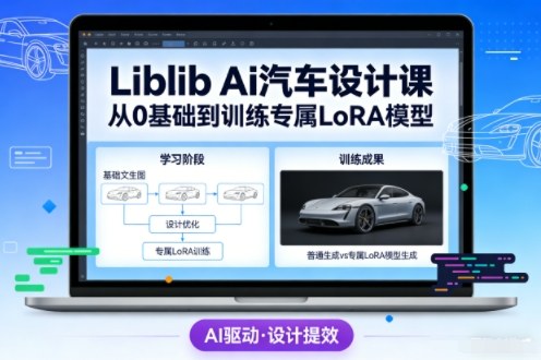 Liblib Ai汽车设计课，从0基础文生图，到教你训练专属设计和风格LoRA模型-禾谷轻创网