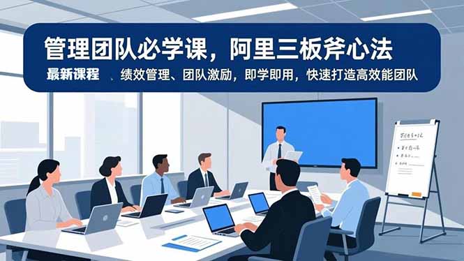 管理团队必学课，阿里三板斧心法、绩效管理、团队激励，即学即用，快速打造高效能团队-禾谷轻创网