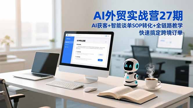 AI外贸实战营27期，AI获客+智能谈单+SOP转化+全链路教学，快速搞定跨境订单-禾谷轻创网