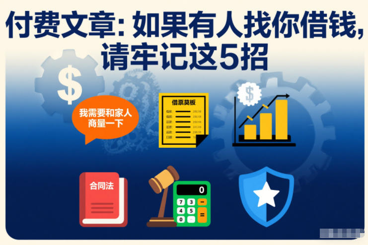 付费文章：如果有人找你借钱，请牢记这5招-禾谷轻创网
