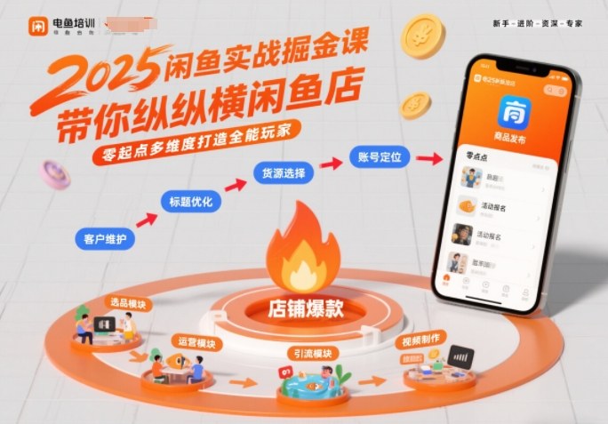 2025闲鱼实战掘金课，带你纵横闲鱼店，零起点多维度打造全能玩家-禾谷轻创网