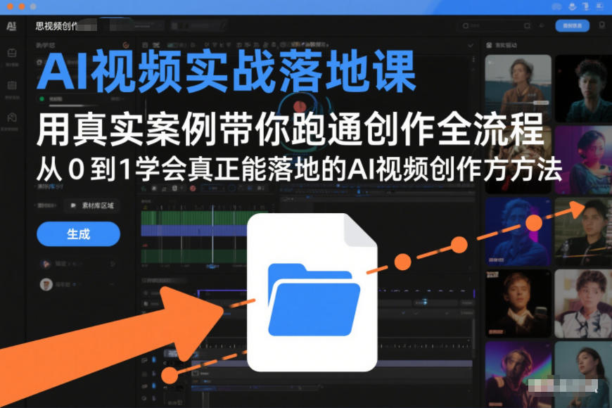 AI视频实战落地课，用真实案例带你跑通创作全流程，从0到1学会真正能落地的AI视频创作方法-禾谷轻创网