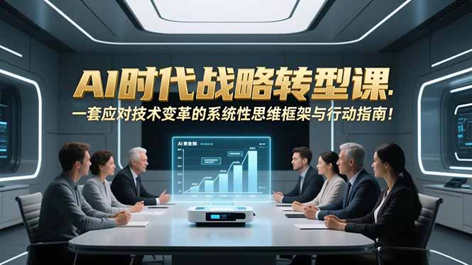 AI时代战略转型课：一套应对技术变革的系统性思维框架与行动指南！-禾谷轻创网