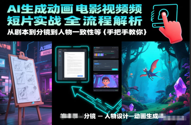 AI生成动画电影视频短片实战全流程解析，从剧本到分镜到人物一致性等手把手教你-禾谷轻创网