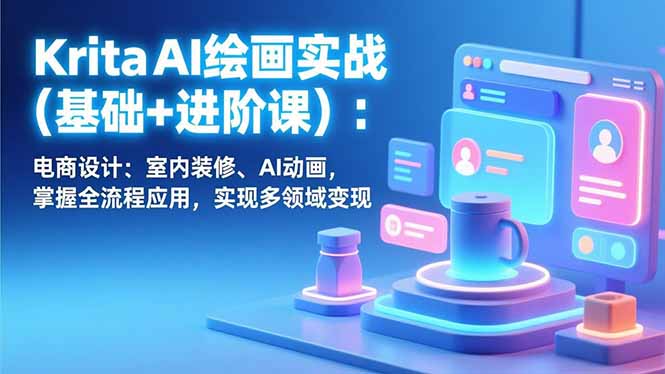 Krita AI绘画实战(基础+进阶课-禾谷轻创网