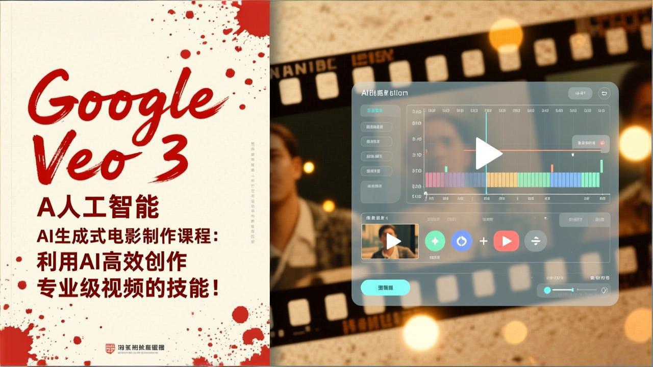 Google Veo 3人工智能AI生成式电影制作课程：利用AI高效创作专业级视频的技能！-禾谷轻创网