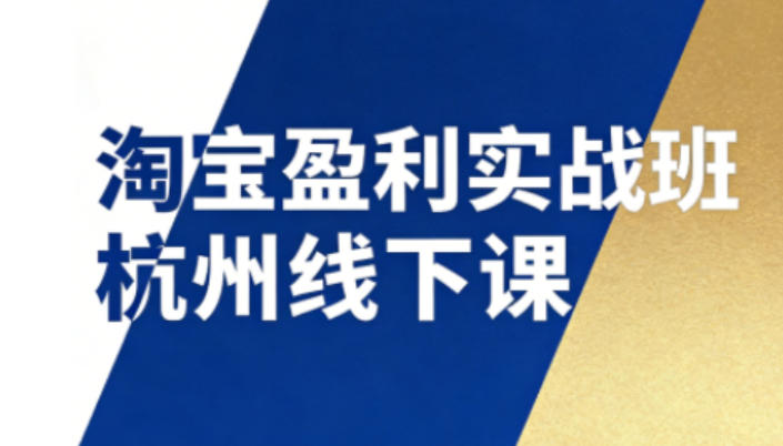 淘宝盈利实战班杭州线下课12月26-28日(音频+字幕)，帮你掌握SOP流程+12门核心技术-禾谷轻创网