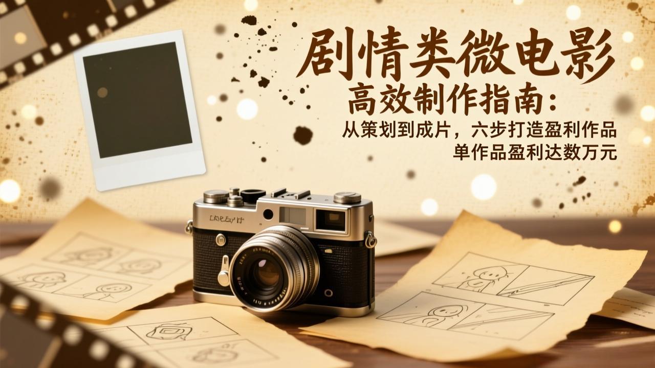 剧情类微电影高效制作指南：从策划到成片，六步打造盈利作品，单作品盈利达数万元-禾谷轻创网