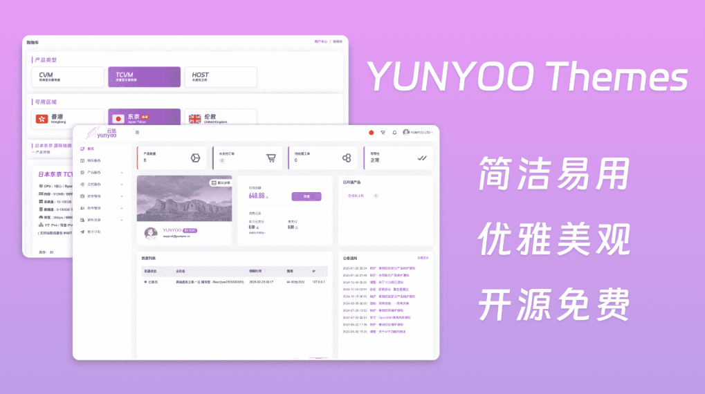 魔方财务系统 YUNYOO财务系统 新秀魔方收银系统 购物车+会员中心模板-禾谷轻创网