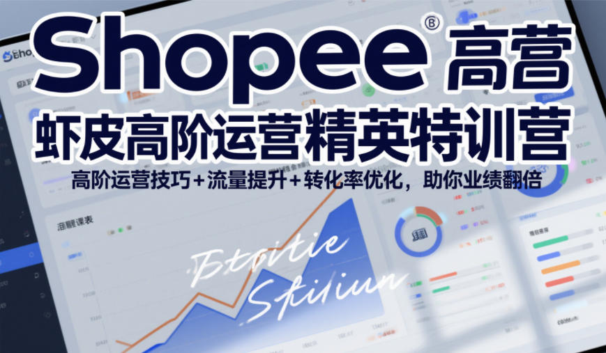 Shopee虾皮高阶运营精英特训营，高阶运营技巧+流量提升+转化率优化，助你业绩翻倍-禾谷轻创网