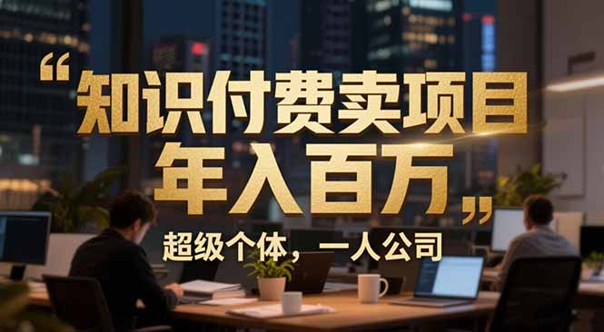 从0到年入百万：超级个体实战心得公开，个人IP×精准引流×成交系统全拆解-禾谷轻创网