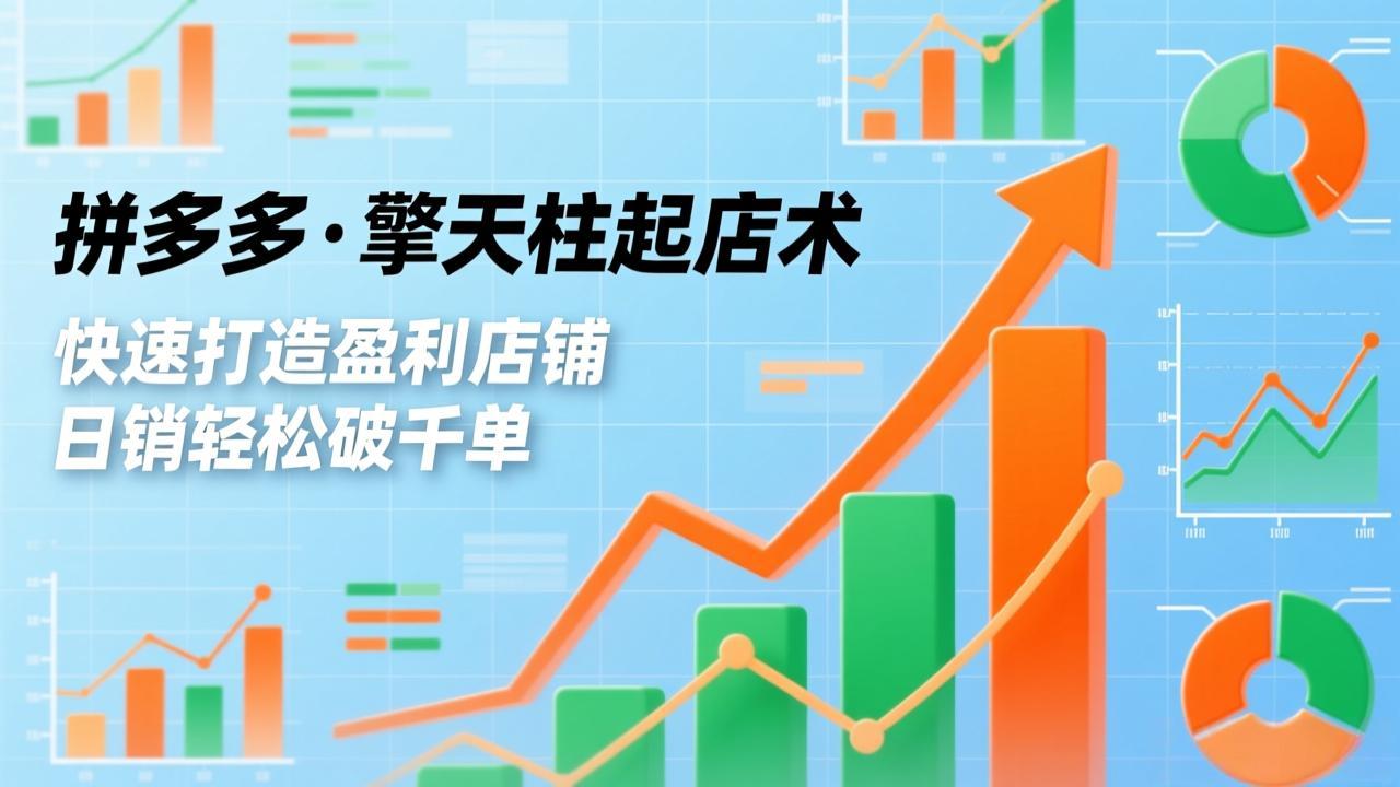 拼多多·擎天柱起店术，爆流布局、利润起飞、不断流，快速打造盈利店铺，日销轻松破千单-禾谷轻创网
