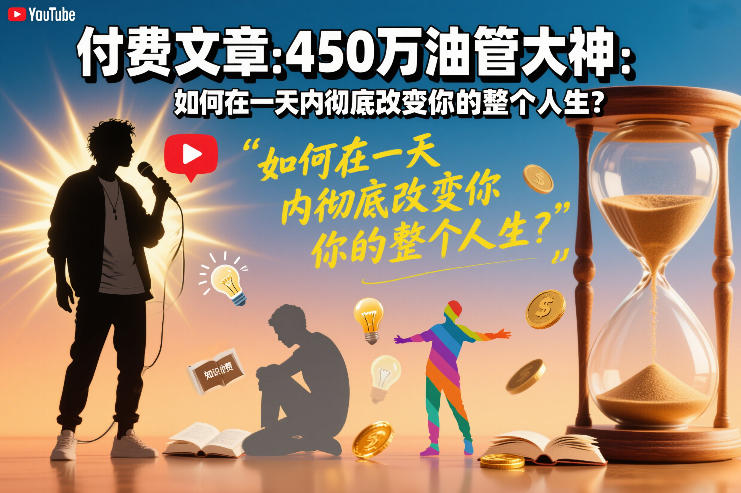 付费文章：450万油管大神：如何在一天内彻底改变你的整个人生？-禾谷轻创网