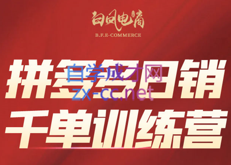 白凤电商·拼多多日销千单训练营(更新2026)-禾谷轻创网