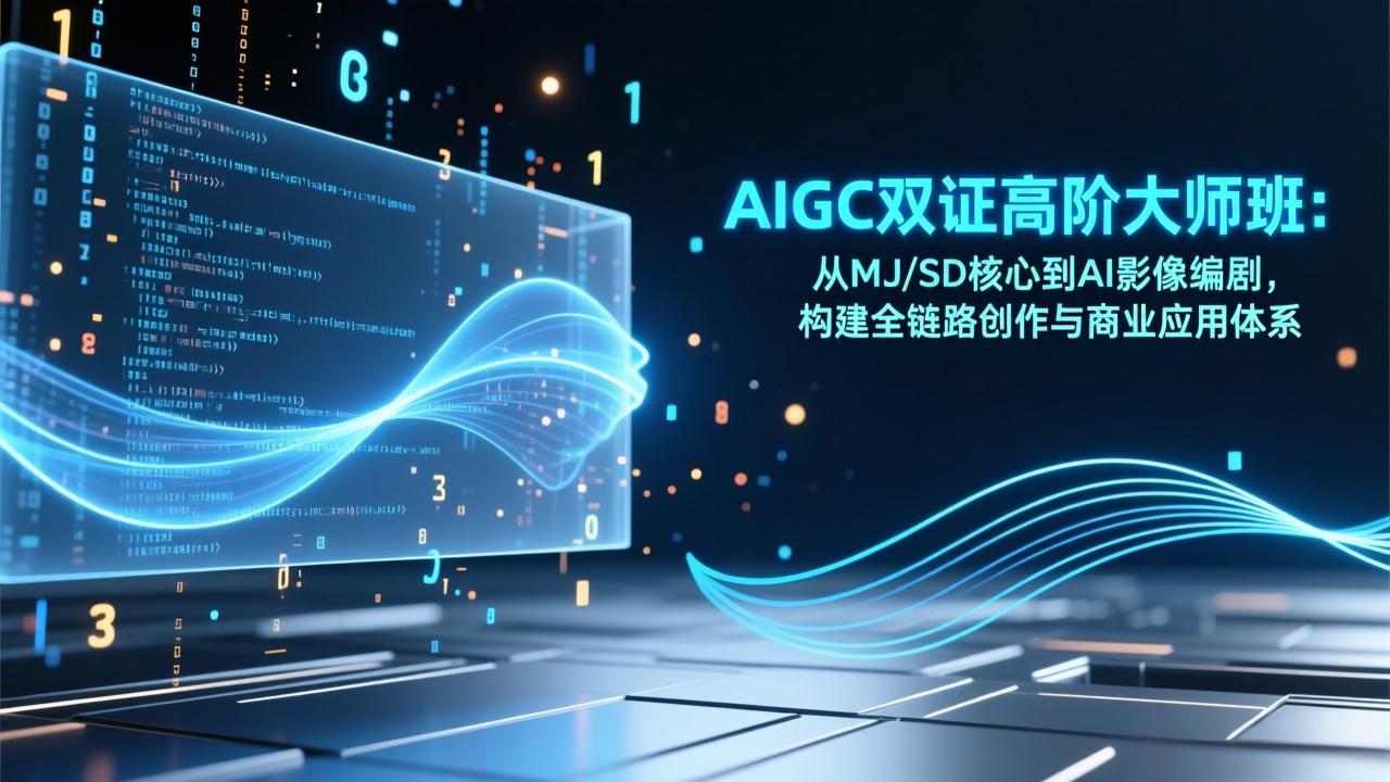 AIGC双证高阶大师班：从MJ/SD核心到AI影像编剧，构建全链路创作与商业应用体系-禾谷轻创网