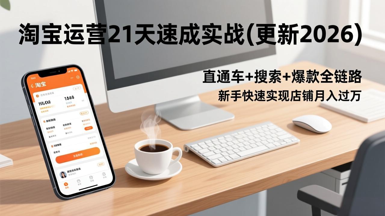 淘宝运营21天速成实战(更新2026-禾谷轻创网
