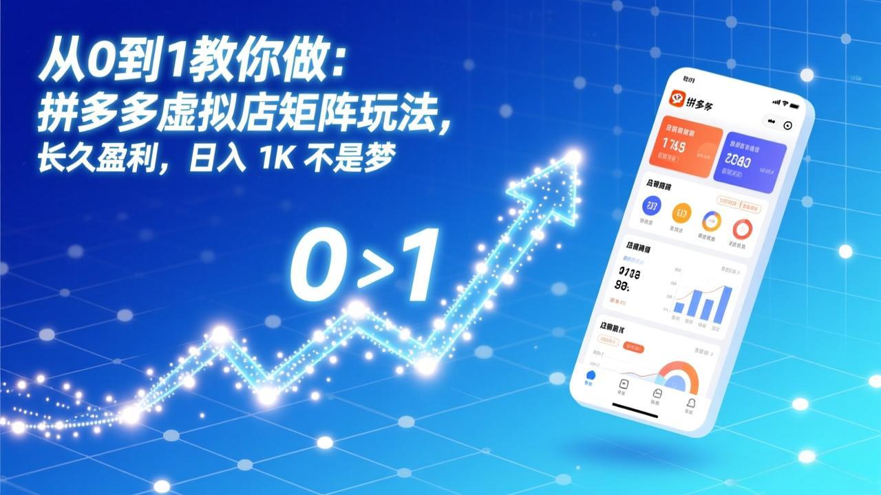 从0到1教你做：拼多多虚拟店矩阵玩法，长久盈利，日入 1K 不是梦-禾谷轻创网