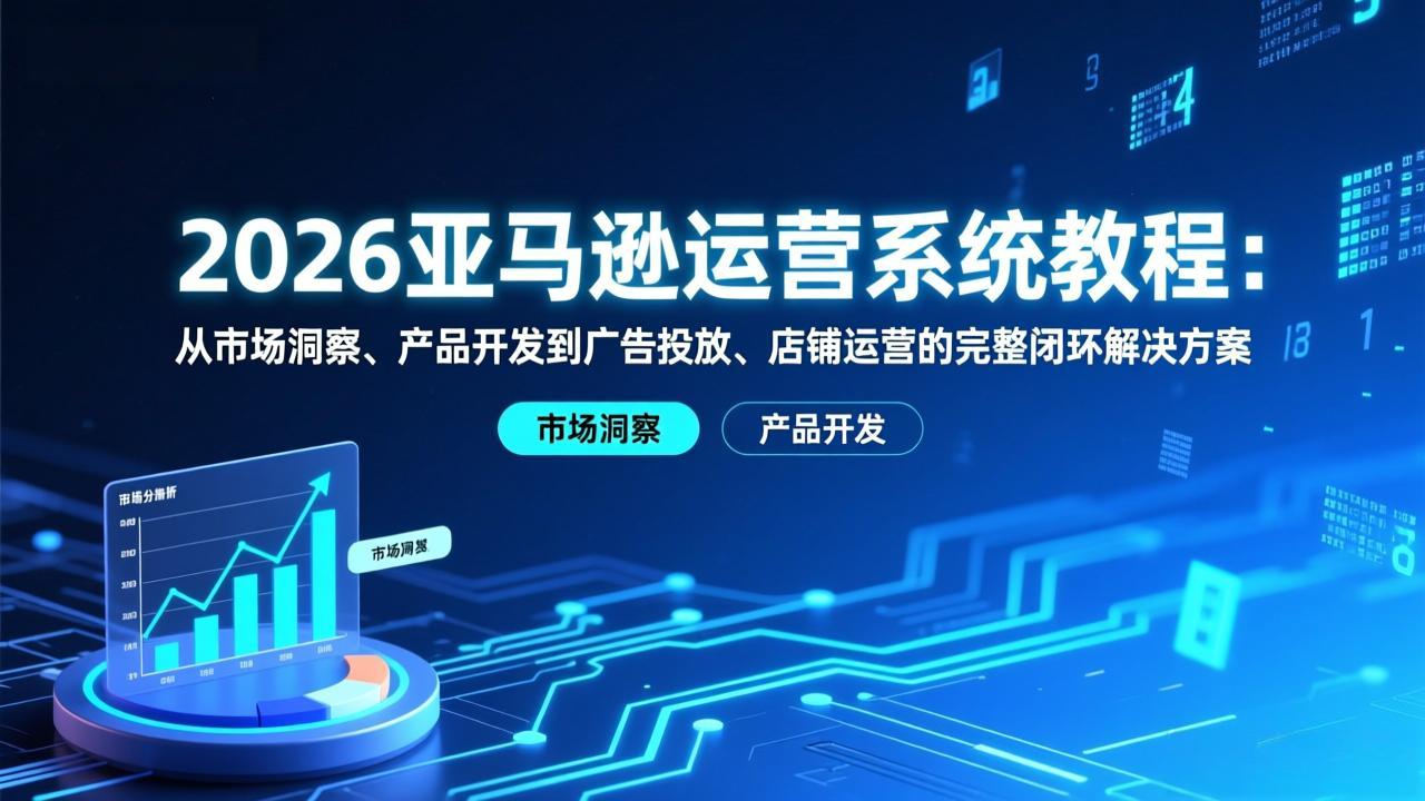2026亚马逊运营系统教程：从市场洞察、产品开发到广告投放、店铺运营的完整闭环解决方案-禾谷轻创网