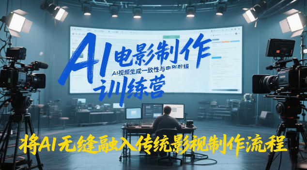 AI电影制作训练营，掌握AI视频生成一致性与电影剪辑，将AI无缝融入传统影视制作流程-禾谷轻创网
