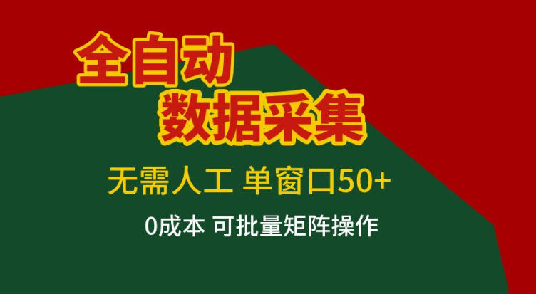 全自动数据采集，无需人工，单窗口50+，0成本可批量矩阵操作【揭秘】-禾谷轻创网