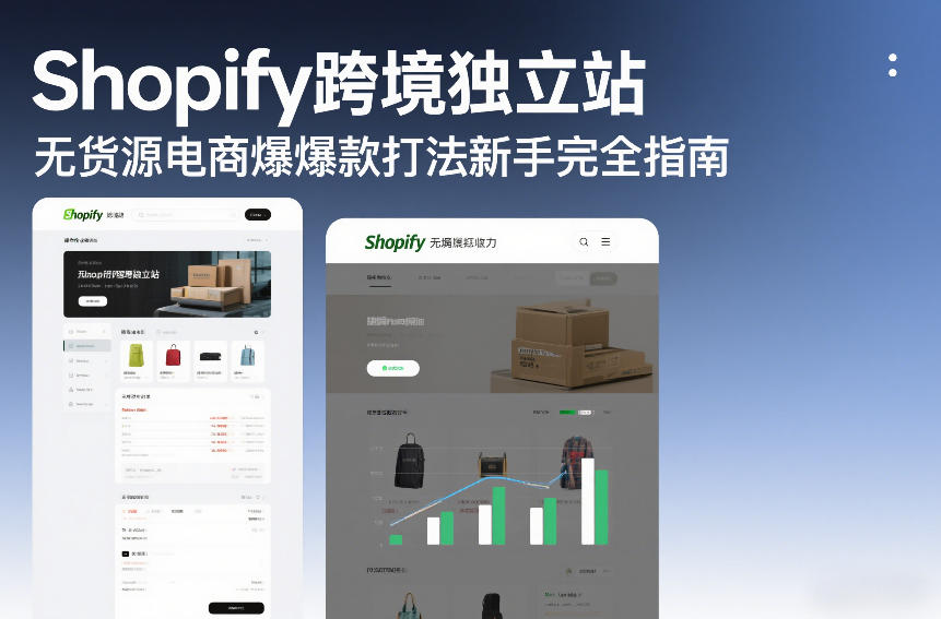 Shopify跨境独立站无货源电商爆款打法新手完全指南-禾谷轻创网