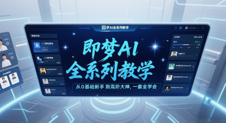 即梦AI全系列教学，从0基础新手到高阶大神，一套全学会-禾谷轻创网