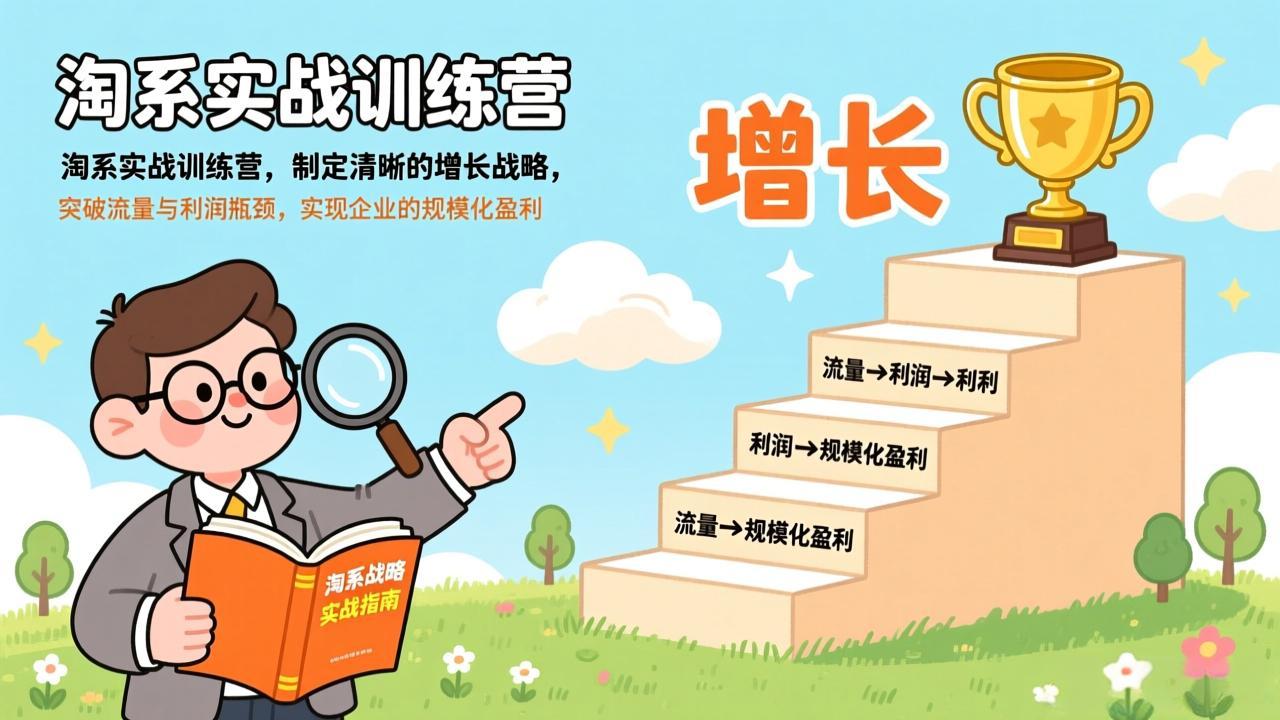 淘系实战训练营，制定清晰的增长战略，突破流量与利润瓶颈，实现企业的规模化盈利-禾谷轻创网
