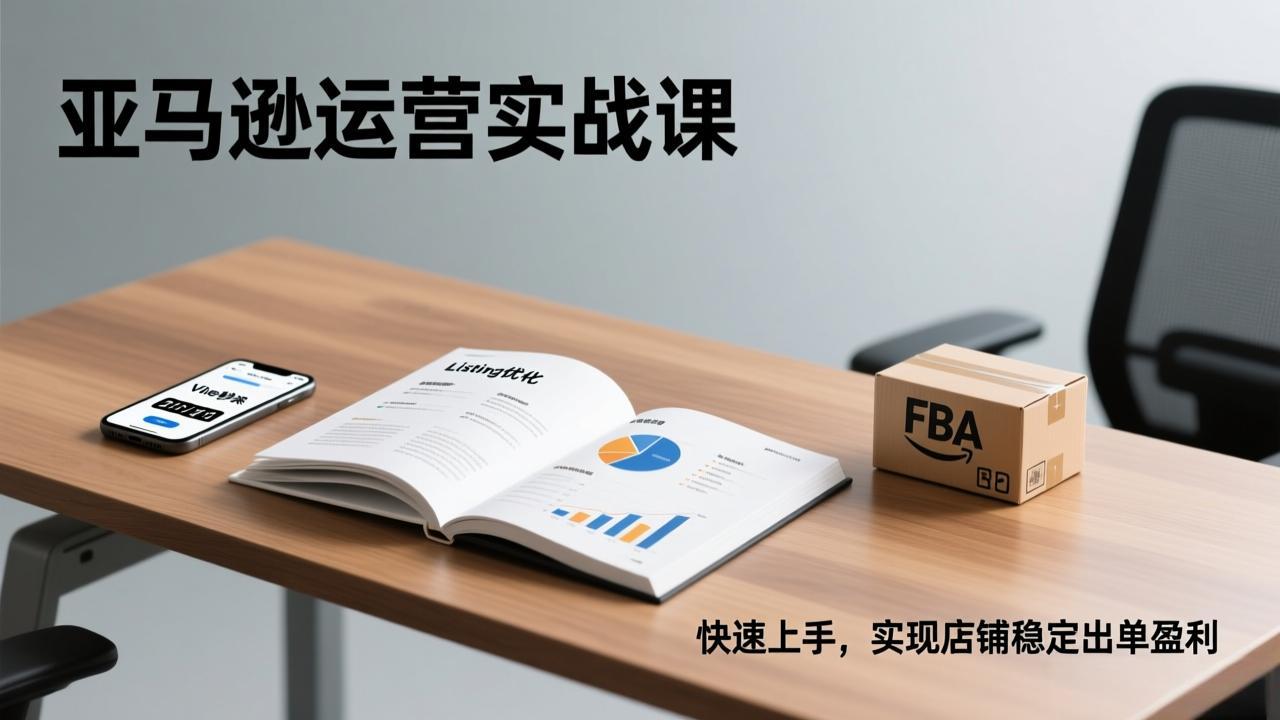亚马逊运营实战课，Listing优化、Vine秒杀、FBA发货，快速上手，实现店铺稳定出单盈利-禾谷轻创网